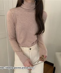 ニット・セーター | カットソー ニット レディース ハイネック 長袖 秋冬 春 トップス スリム ストレッチ インナー 無地 プルオーバー 通学通勤 長袖ニット 着痩せ 長袖カットソー