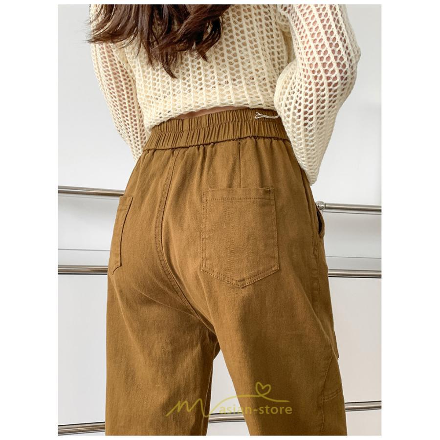 チノ・テーパード・ジョガー・スキニーパン | テーパードパンツ パンツ レディース ボトムス ストレッチ 美脚 コットン ハイウエスト 快適 楽チン 体型カバー 着痩せ 買い物 運動 部屋着 お出かけ スポーツ