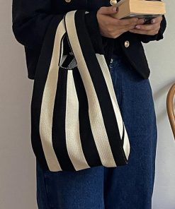 トートバッグ | ニットバッグ バイカラー