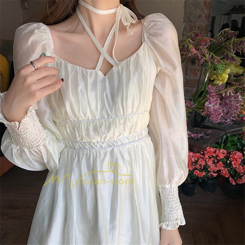 マキシ | ワンピース レディース 夏 40代 きれいめ 膝丈ワンピース 長袖 ワンピ フリル ロング丈ワンピ オシャレ 着痩せ 新作 カジュアル 上品 エレガント お出かけ