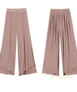 ワイドパンツ | シフォンパンツ レディース きれいめ ハイウエスト ガウチョパンツ ボトムス ゆったり 体形カバー ロング丈 夏物 オフィス 通勤 女性らしい