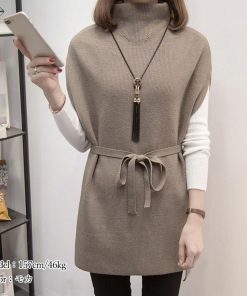 ニット・セーター | ノースリーブ ニットチュニック 韓国風