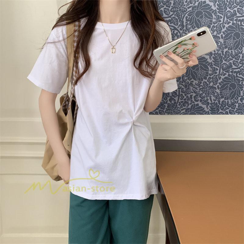 tシャツ・カットソー | Tシャツ カットソー トップス レディース 半袖 無地 春夏新作 オフィス おしゃれ クルーネック シンプル コーデ きれいめ 着痩せ 快適 20代30代40代50代 着回し