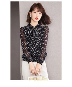 シャツ・ブラウス | ブラウス レディース 長袖 秋冬 オフィス フォーマル スーツ 黒 シフォン 大きいサイズ ビジネス 通勤 体型カバー 50代 40代 20代 フェミニン 30代 秋服