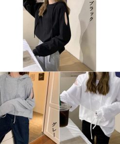 Tシャツ・カットソー | プルオーバー スウェット 薄手 肩見せ トップス トレーナー レディース パーカー カジュアル 肩出し 長袖 カットソー