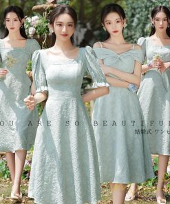 大人 | パーティードレス 結婚式 40代 20代 ミモレ丈 袖あり 長袖 韓国風 フォーマルドレス ワンピース お呼ばれ 二次会 エレガント 披露宴 女性 謝恩会 上品