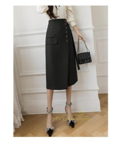 スカート | ボトムス レディース きれいめ 春夏 タイト秋服 2021 おしゃれ 膝丈 ハイウエスト 体型カバー お洒落 上品 通勤 OL カジュアル 20代30代40代