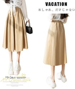 スカート | ハイウエスト ロングレトロ Aライン女性 ボトムス 春秋 夏 お洒落 カジュアル 20代30代40代 通勤 2022 エレガント
