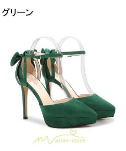 パンプス | ハイヒール レディース 靴 美脚 大きいサイズ スエード表面 パーティ 履きやすい 歩きやすい 痛くない アウトドア ストラップ付き おしゃれ 動きやすい