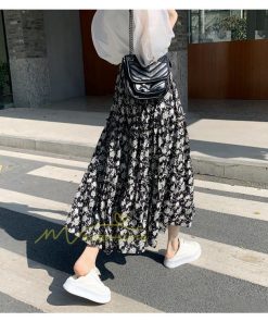 スカート | フレアロング レディース シフォンシフォン マキシマキシ 無地 体型カバー ウエストゴム マキシ丈 ひざ下 花柄 上品 膝下
