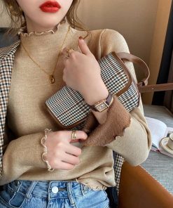 ニット・セーター | 裏起毛ハイネックニットトップスレディース