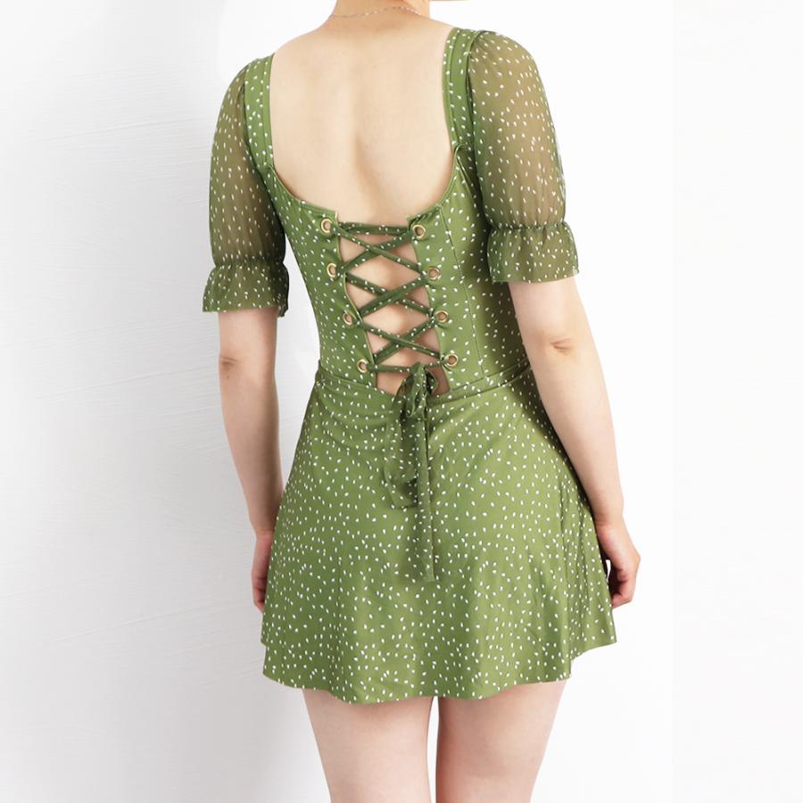 ビキニ | 水着 オールインワン 夏 パフスリーブ