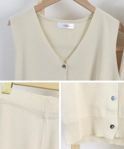 セットアップ | サマーニット冷感タッチ薄手