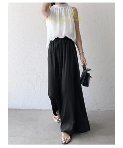 ワイドパンツ | パンツ レディース スカーチョ ガウチョ ボトムス スカンツ 無地 ガウチョパンツ ロング 美脚 ウエストゴム 春 秋 ゆったり 体型カバー