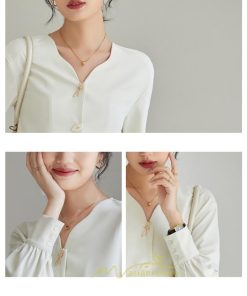 シャツ・ブラウス | ブラウス レディース シャツ トップス Vネック 長袖シャツ 無地 オフィス カジュアル おしゃれ 通勤 お仕事 フォーマル 上品 20代30代40代50代 可愛い