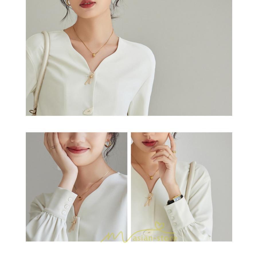 シャツ・ブラウス | ブラウス レディース シャツ トップス Vネック 長袖シャツ 無地 オフィス カジュアル おしゃれ 通勤 お仕事 フォーマル 上品 20代30代40代50代 可愛い