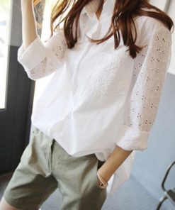 シャツ・ブラウス | 短納期シャツブラウスレディーストップス 刺繍シャツ ホワイトシャツ ビジネスカジュアルウェアシャツ 2020春夏 可愛い通学通勤 フォーマルオフィス