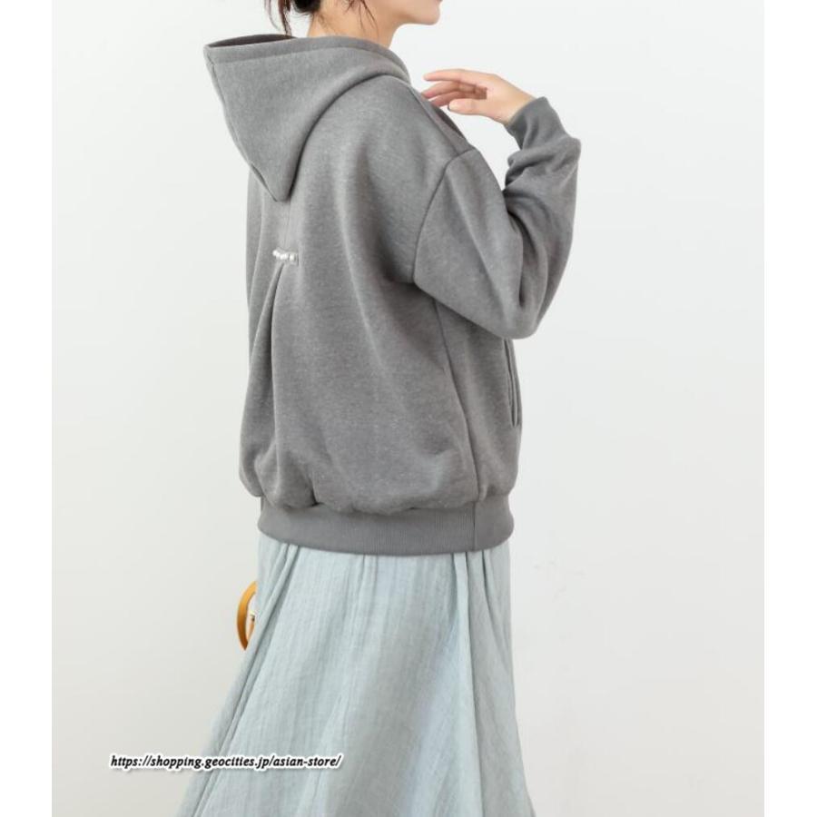パーカー | バックパール プルオーバー 長袖 バックタック トレーナー レディース フェイクパール ゆったり フード付き 裏起毛 防風 厚手 防寒 秋冬 あったか