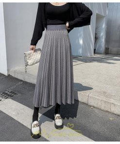 スカート | プリーツロング丈 プリーツ ロング2022 冬 秋 ニット 暖か  Aライン 着回し 通勤 出勤 おでかけ お出かけ デート 女子会 旅行