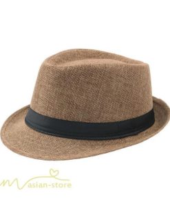メンズ | 58cm帽子 UVカット 日焼け防止 ハット 紳士 中折れハット 麻 中折れ帽子 カジュアル 無地 ジェントルマン 20代 30代 40代 メンズタイル コーデ