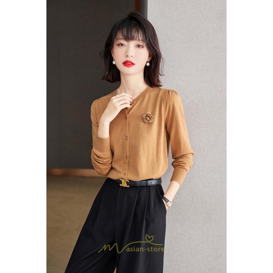 ニット・セーター | カーディガン ニット レディース ニットカーディガン シンプル 無地 秋 冬 制服 会社 柔らかい 羽織り 楽チン ナチュラル 通学 カジュアル おしゃれ 通勤