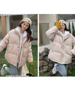 ダウンジャケット コート | フェイクレイヤードダウンジャケット 重ね着風ジャケット 中綿ジャケット アウター ダウン 防風 防寒 フード付き 秋冬コート ジップアップ レディース