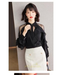 シャツ・ブラウス | ブラウス シャツ レディース 40代 春夏 オシャレブラウス レース 肩出しブラウス ドルマンスリーブ ブラウス トップス 通勤 体型カバー フォーマル 上品 黒
