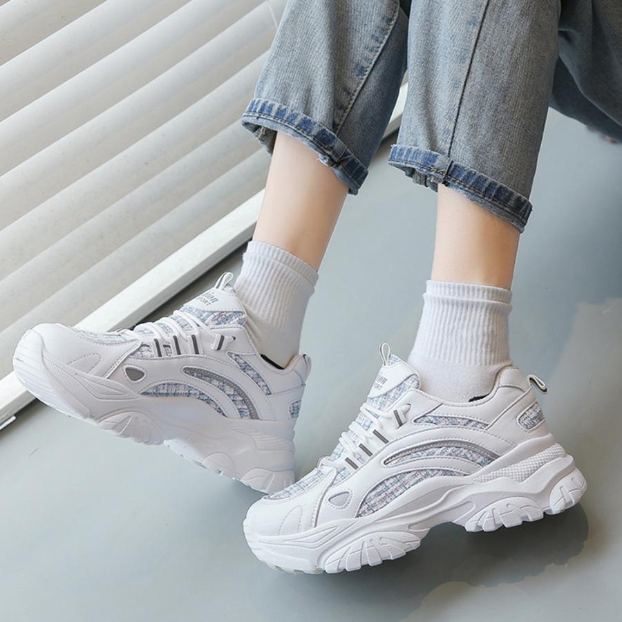 シューズ | ダッドスニーカー レディース 韓国風厚底