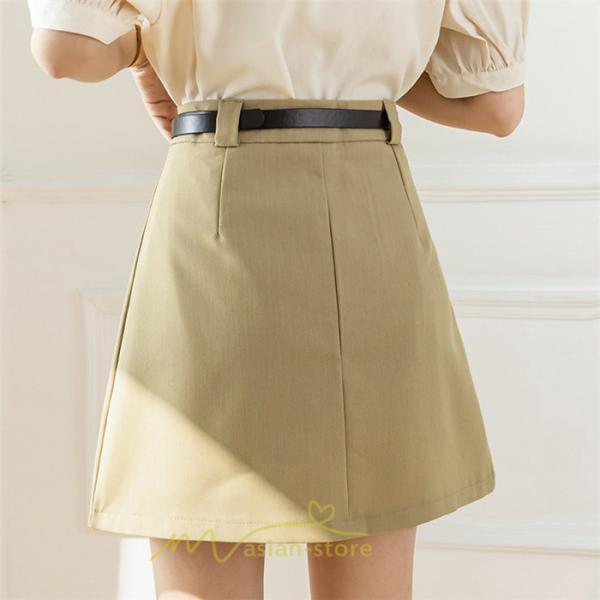 スカート | ボトムス レディース きれいめ 春夏 おしゃれ ショート丈 フォーマル 通勤 韓国風 ハイウエスト 20代30代 Aライン 着痩せ ミニスカート エレガント