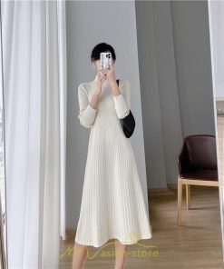 ニットワンピース | レディース 冬 きれいめ ニットフレア ロング おしゃれ タートルネック 秋冬 送料無料 通勤 可愛い おしゃれ デート 20代30代40代50代