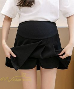 スカート | マタニティ ショート丈 レディース プリーツ 無地 マタニティ夏 サマーカジュアル 産前産後 着痩せ マタニティウェア 通気性 上品