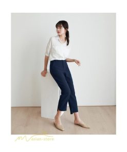 スラックス | ボトムス 夏 レディース 着痩せ 日常感 ゆったり OL ハイウエスト カジュアル ビジネスパンツ オフィス パンツ フォーマル 夏コーデ 9分丈 おしゃれ