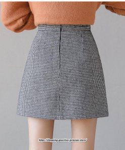 スカート | ミニレディース Aライン ハイウエスト キュロットショート丈 グレンチェック お出かけ 通勤 オシャレ 韓国風 着回し 新作 2022秋冬