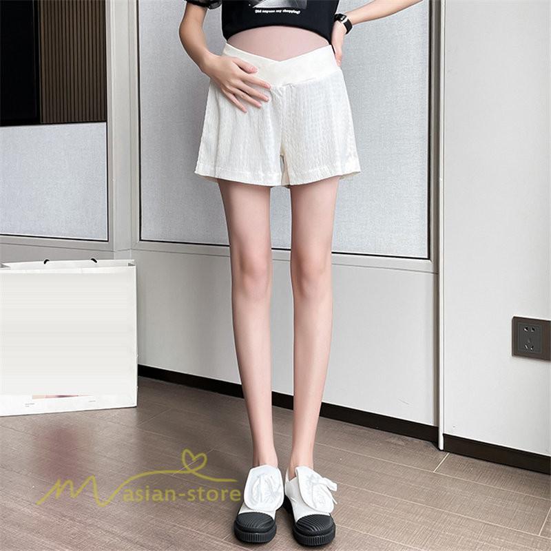 パンツ レギンス | マタニティパンツ ショート丈 レディース サマーパンツ 夏 薄手 ワイドパンツ 着痩せ ゆったり おしゃれ カジュアル 柔らか 上品 妊婦服 ウエスト調整 きれいめ