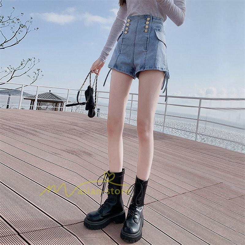 ショートパンツ | ゆったり Aライン デニム デニムパンツ ショートデニム ショーパン 短パン ショート丈 膝上 カジュアル 通勤通学 上品 20代30代40代 お出かけ