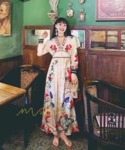 マキシ | ワンピース ロングワンピース レディース マキシワンピース おしゃれ ワンピ 花柄 エスニックスタイル レトロ風 春夏秋 カジュアル 新作 上品 お出かけ 通勤通学
