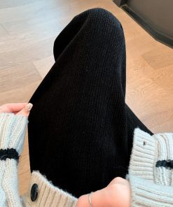ワイドパンツ | レディース韓国ニットパンツ