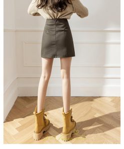 スカート | レディース ミニインパンツ 合皮 ミニ韓国ファッション 脚長 かわいい おしゃれ ミニスカ レザーセクシー 秋冬 おしゃれ