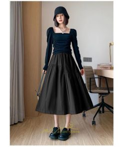 スカート | フレア フレアマキシ ロングコットン ウエストゴム マキシロング夏 秋服 ナチュラル 夏服