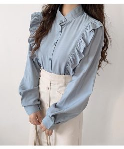 シャツ・ブラウス | ブラウス レディース きれいめ 40代 春秋 上品 無地 ブラウス 長袖 ゆったり オシャレ 韓国風 通勤 大人 着痩せ 50代 バルーンスリーブ 30代 韓国ファッション