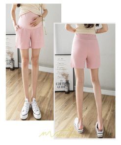 パンツ レギンス | マタニティパンツ ショートパンツ 2点セット 綿麻 調整可 腹包み 妊婦 妊娠 パンツ 短パン マタニティウェア ママ 夏服 涼感 無地