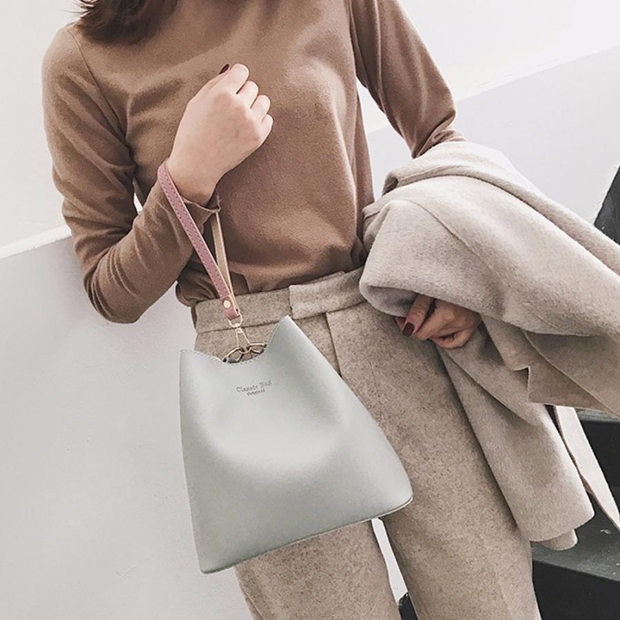 ショルダーバッグ | バケツバッグ レディース バイカラー