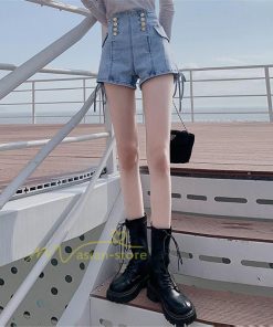 ショートパンツ | ゆったり Aライン デニム デニムパンツ ショートデニム ショーパン 短パン ショート丈 膝上 カジュアル 通勤通学 上品 20代30代40代 お出かけ