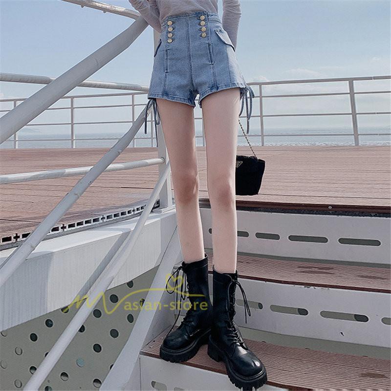 ショートパンツ | ゆったり Aライン デニム デニムパンツ ショートデニム ショーパン 短パン ショート丈 膝上 カジュアル 通勤通学 上品 20代30代40代 お出かけ