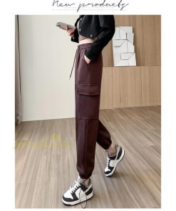 チノ・テーパード・ジョガー・スキニーパン | テーパードパンツ パンツ レディース 着痩せ ワイドパンツ 裾ひも付き ハイウエスト ウエストゴム カジュアル 秋冬 ロングパンツ 新作 無地 きれいめ コーデ