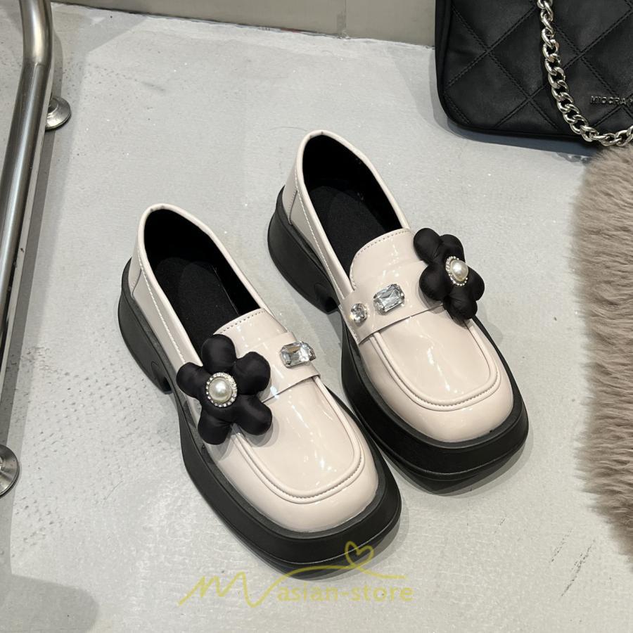 ローファー | 学生 女子 レディース 通学 通勤 学生靴 学校 軽量 花飾り 可愛い 上品 キレイめ 疲れにくい 痛くない 送料無料 フォーマル コンフォート