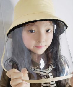 （子供）その他 | サファリハット キッズ 取り外し可能 日よけ帽子 バケットハット 保育園 帽子 男女兼用 折りたたみ フェイスシールド【ネコポス