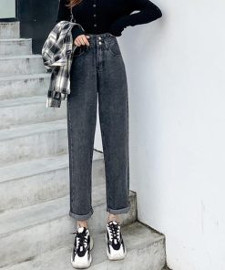 デニム | ハイウエスト ストレート デニムパンツ