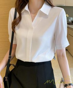 シャツ・ブラウス | ワイシャツ 半袖 レディース ブラウス シャツ 半袖シャツ レディース トップス 事務服 ブラウス おしゃれ 襟付き ブラウス 細身 ワイシャツ 白 就活 通勤 通学
