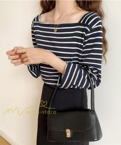 ｔシャツ・カットソー | 長袖 Tシャツ カットソー レディース シャツ 袖 ストライプ 韓国ファッション トップス 通勤通学 カジュアル 着回し 上品 夏物 ゆったり お出かけ 20代30代40代